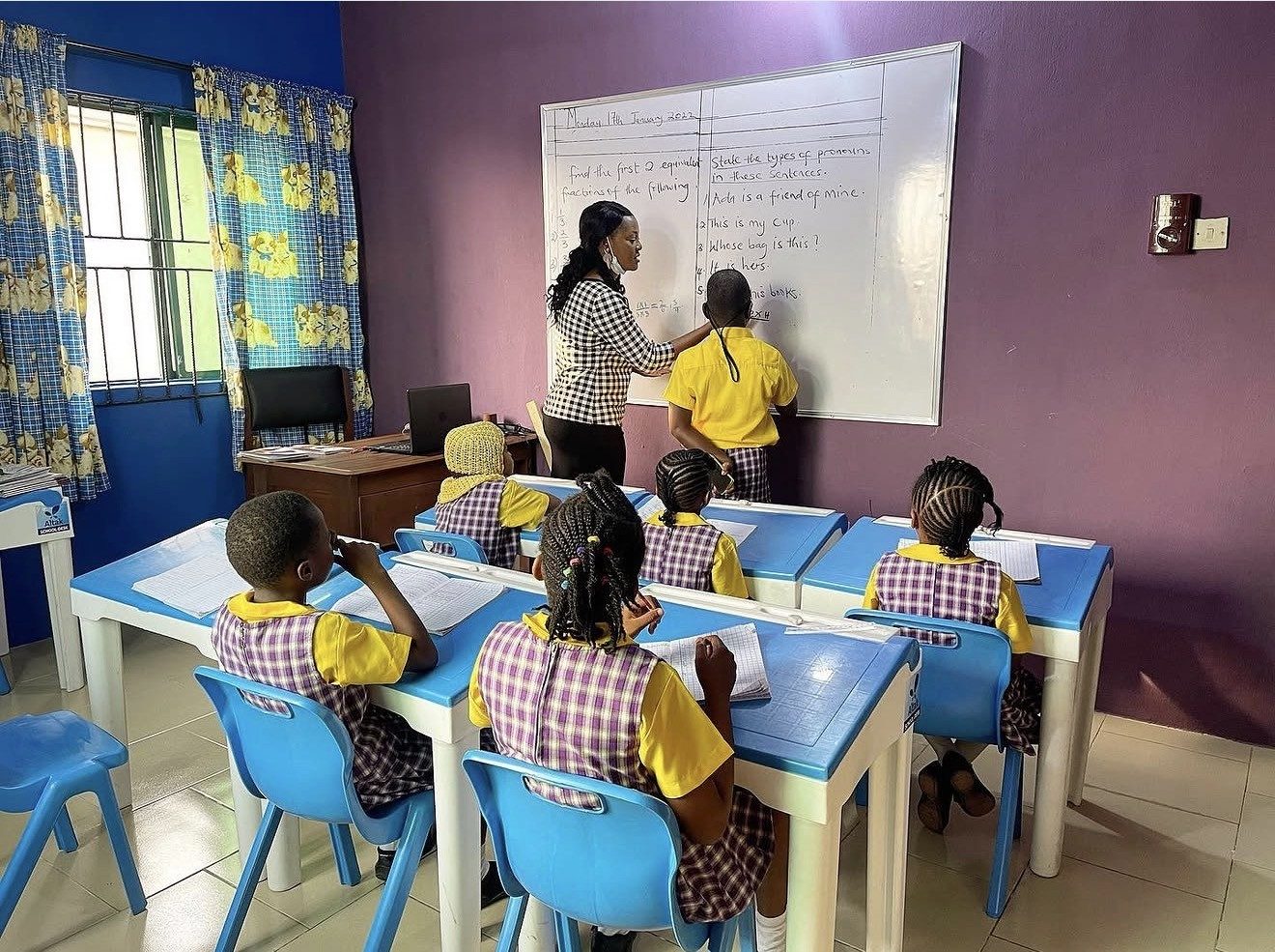 Primary class in session